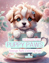 Load image into Gallery viewer, Puppy Paws: Teacup Tails Coloring Fun