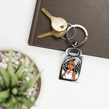 Load image into Gallery viewer, Fashionista Fun Rectangle Photo Keyring
