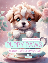 Load image into Gallery viewer, Puppy Paws: Teacup Tails Coloring Fun
