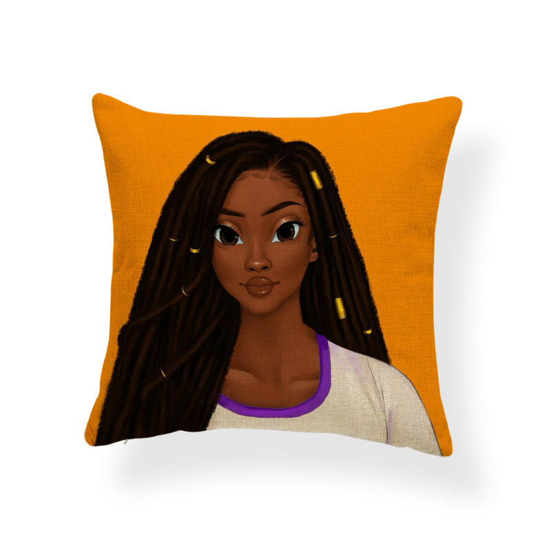 Braids and Beauty Pillow Cover