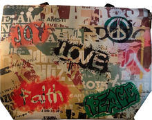 Load image into Gallery viewer, Peace, Love Faith &amp; Joy Tote Bag
