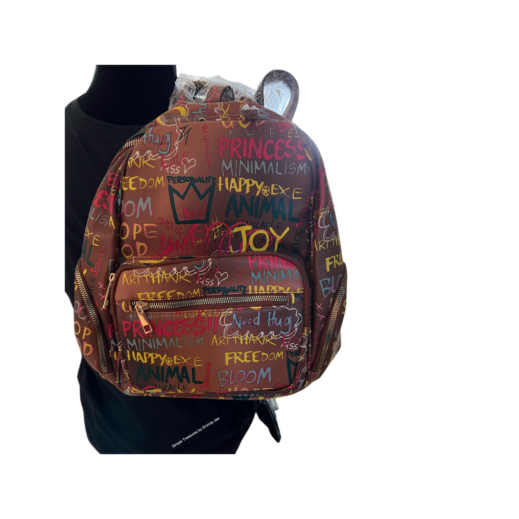 Multi Graffiti Backpack